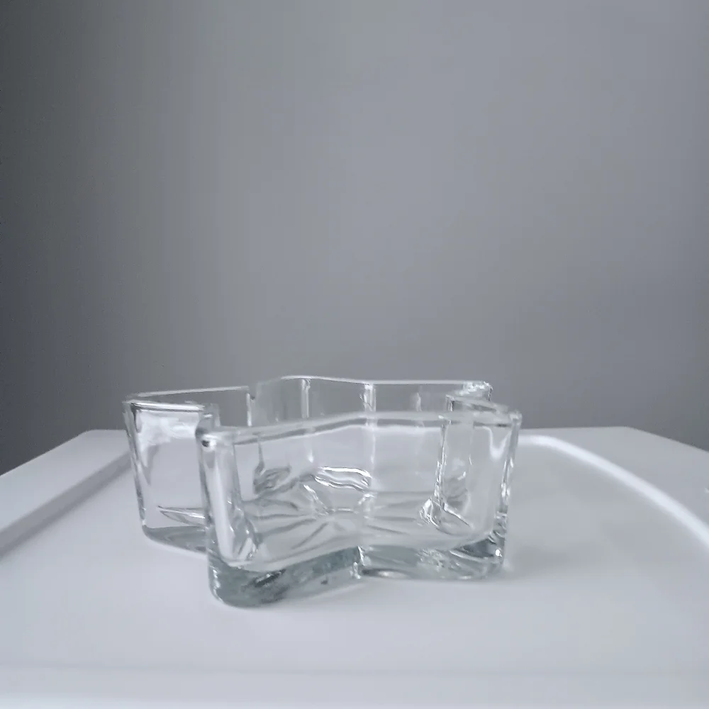 Star Shaped Glass Dish Thick Clear 6